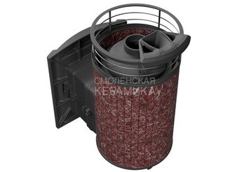 Печь банная «Атмосфера L» Россо Леванто ламель+сетка с газовой горелкой 2