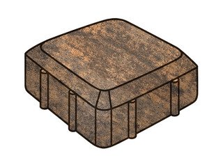 Тротуарная плитка Готика, "Старая площадь Natur", 60 мм, тигр