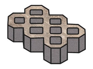 Тротуарная плитка Готика, "Экопарковка Natur", 100 мм, юпитер