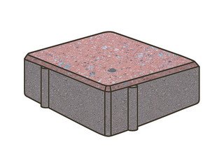 Гранитная тротуарная плитка Готика, Квадрат Granite FINO, 150x150x80, Травертин