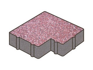 Гранитная тротуарная плитка Готика, Калипсо Granite FINO, 60 мм, Емельяновский