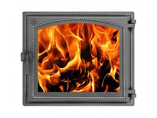 Дверка ВЕЗУВИЙ каминная 240 (Антрацит)