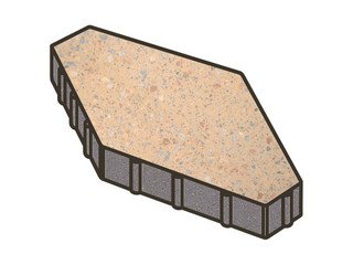 Гранитная тротуарная плитка Готика, Зарядье Granite FINO, 600x400x100, Павловское