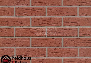 Клинкерный кирпич Feldhaus Klinker K435NF carmesi mana 1
