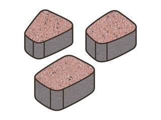 Тротуарная плитка Готика, Веер Premiun Gold, 60 мм, цвет Голд 18