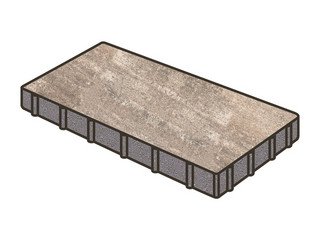 Тротуарная плитка Готика, "Плита Natur", 600x200x100 мм, юпитер