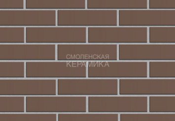 Кирпич облицовочный керамический ЖКЗ Темно-коричневый Гладкий 1НФ 2