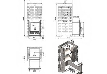 Печь для бани ASTON 38 INOX (ИНОКС) (320) Long (Лонг) 3