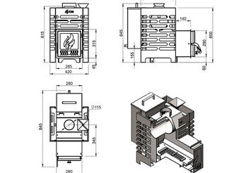 Печь для бани ASTON 12 АКВА 4