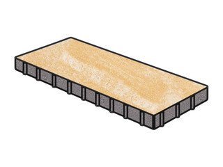 Тротуарная плитка Готика, "Плита Natur", 1000x500x100 мм, янтарь