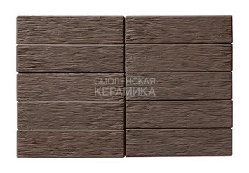 Кирпич облицовочный керамический ЖКЗ Темно-коричневый Бархан 1НФ 4