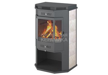 Печь-Камин ASTON 12 кВт (200 м3) Призматик с плитой 1