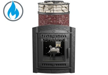 Печь банная «Атмосфера L» Россо Леванто ламель+сетка с газовой горелкой 1