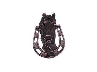 Ручка-стучалка дверная "Лошадь" патина Бронза (Рубцовск)