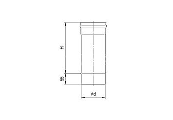 Дымоход 0,5м (430/0,5 мм) Ф115 2