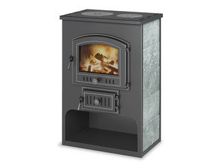 Печь-Камин ВЕЗУВИЙ ПК-03 (224) с плитой "Везувий В3" талькохлорит 12 кВт (200 м3) Ø150мм