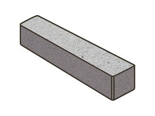 Тротуарная плитка Готика, Ригель Premiun Gold, 360x80x80 мм, цвет Голд 22