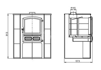 Камин ЭТНА (БКД) угловой 