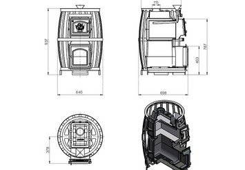Печь банная Везувий Легенда Русский пар Ковка 24 (270) б/в 4