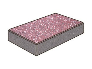Гранитная тротуарная плитка Готика, Картано Granite FINO, 300x150x80, Емельяновский