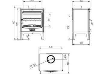 Печь-камин EVEREST H10 5