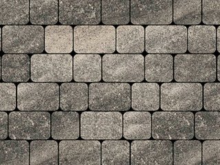 Тротуарная плитка Выбор "Классико" Листопад гладкий, Антрацит, 60 мм