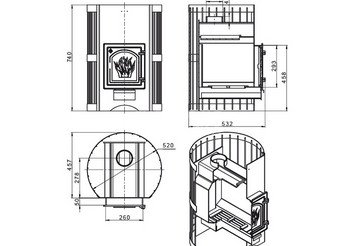Печь банная Везувий Скиф Стандарт 22 (ДТ-4) б/в 4