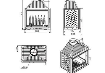 Каминная топка EVEREST A16 R 4