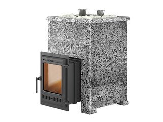 Печь для бани  Эверест "Steam Master 30 ЧУГУН" Пироксенит Элит, S-40