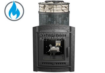 Печь банная «Атмосфера L» Пироксенит ламель+сетка с газовой горелкой 1
