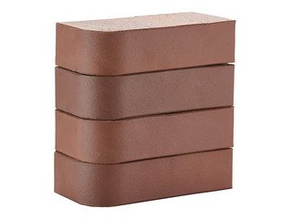 Кирпич керамический печной ЛСР М400, угловой R-60, коричневый