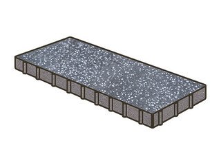 Гранитная тротуарная плитка Готика, Плита Granite FINO, 800x400x100, Суховязкий