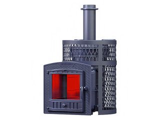 Печь чугунная для бани Технолит ИСКАНДЕР ЗК 25 (П2) Ураган