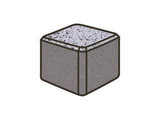 Тротуарная плитка Готика, Куб Premiun Gold, 80x80x80 мм, цвет Голд 3