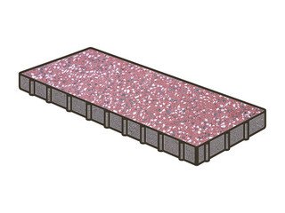 Гранитная тротуарная плитка Готика, Плита Granite FINO, 900x300x100, Емельяновский