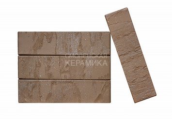 Кирпич лицевой керамический ЖКЗ Темно-коричневый Скала 1НФ алмаз 7