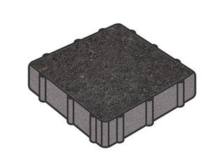 Тротуарная плитка Готика, Квадрат Premium Gold, 300x300x60 мм, цвет Голд 21