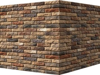 Декоративный камень 319-45 White Hills "Брюгге брик" (Brugge brick), коричневый, угловой
