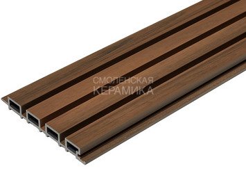 Фасадная (стеновая) реечная панель CM WALL, 219х26х3000 мм, Walnut (Орех) 1