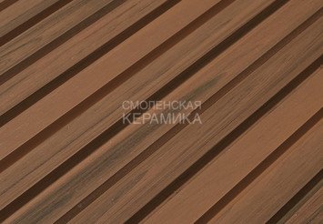Фасадная (стеновая) реечная панель CM WALL, 219х26х3000 мм, Walnut (Орех) 2