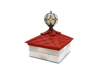 Колпак с посадкой на 1,5 кирпича под фонарь Zking Everest красный