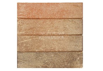 Кирпич лицевой керамический ЛСР Красный флэш рустик с пепельной посыпкой 1НФ 4