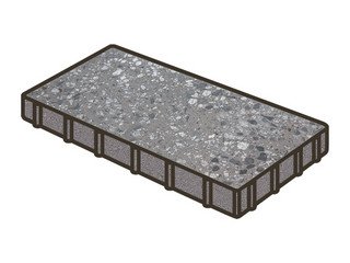 Гранитная тротуарная плитка Готика, Плита Granite FINO, 600x200x80, Галенит