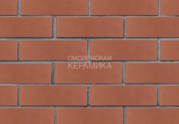 Кирпич лицевой керамический ЛСР Темно-красный гладкий, 1НФ 2
