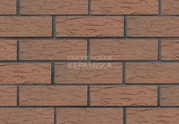 Кирпич лицевой керамический ЛСР Светло-коричневый флэш ультра рустик, 1НФ 1