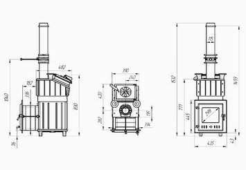 Печь чугунная для бани Технолит Гроза 18 (М) 2022 г 4