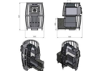 Печь банная Везувий Легенда Русский пар Ковка 24 (270) 4