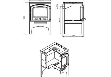 Печь отопительная Везувий В10 (224) 3
