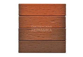 Клинкер фасадный ЛСР «Ноттингем» красный флэш береста 5