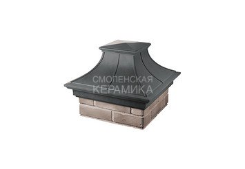 Колпак Zking Monblan Premium 385х385 с посадкой на 1,5 кирпича серый 2